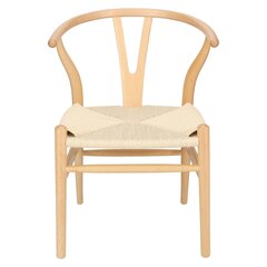 "Wicker Color" натуральный/светло-коричневый стул, вдохновленный "Wishbone" цена и информация | Стулья для кухни и столовой | kaup24.ee