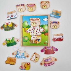 Puidust karu puzzle, Viga hind ja info | Imikute mänguasjad | kaup24.ee