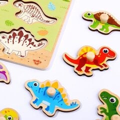 Puidust dinosaurus pusle lastele Tooky mänguasi, 10 tükki цена и информация | Игрушки для малышей | kaup24.ee