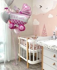 Кроватка для новорожденного Happy Baby 60x120 white/natural с матрасом цена и информация | Детские кроватки | kaup24.ee