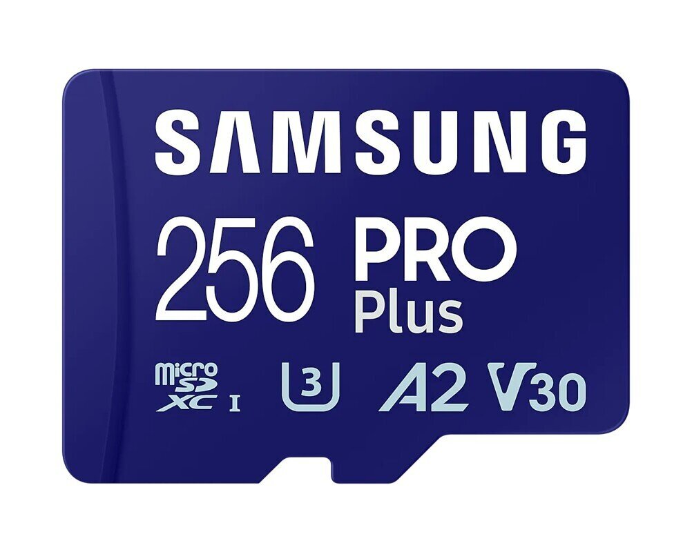 Mälukaart Samsung Pro Plus, 2023, microSDXC, 256 GB, sinine цена и информация | Mobiiltelefonide mälukaardid | kaup24.ee