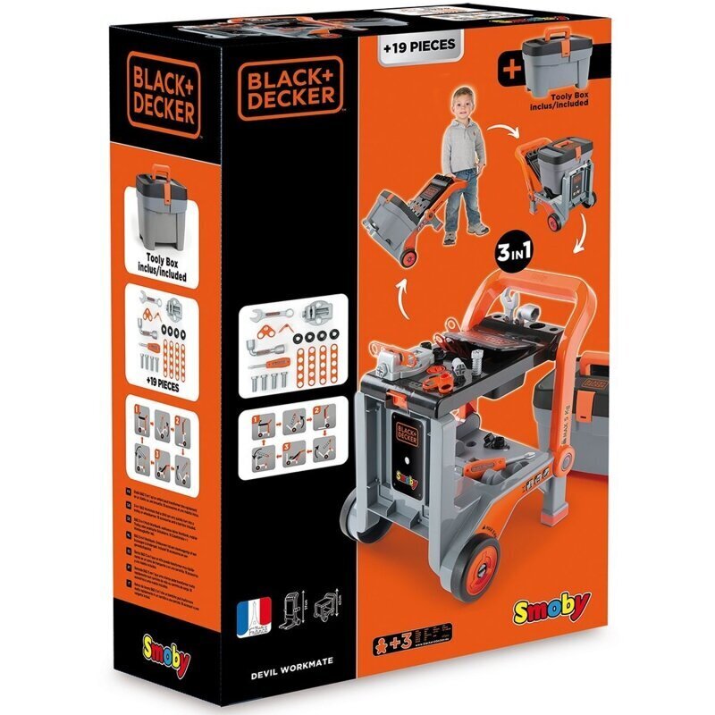 Smoby Black & Decker tööriistakomplekt lastele hind ja info | Poiste mänguasjad | kaup24.ee