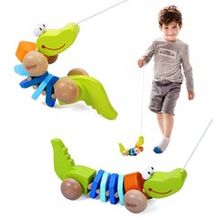 Puidust tõmmatav krokodill, Classic World hind ja info | Arendavad mänguasjad | kaup24.ee