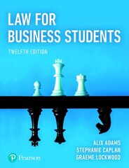 Law for Business Students 12th edition hind ja info | Majandusalased raamatud | kaup24.ee