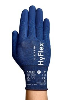 Kaitsekindad Ansell HyFlex 11-819 ESD, õhuke nailon, spandex, süsinik, peopesaga kastetud vahtnitriil, jaemüügipakend, suurus 7 цена и информация | Töökindad | kaup24.ee