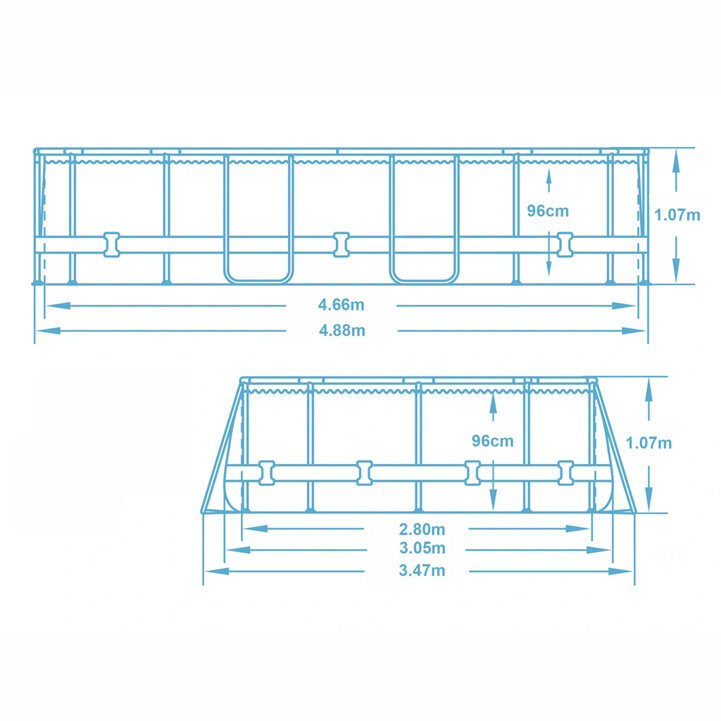 Välibassein koos stendiga, 18in1, 488 x 305 x 107 cm. цена и информация | Basseinid | kaup24.ee