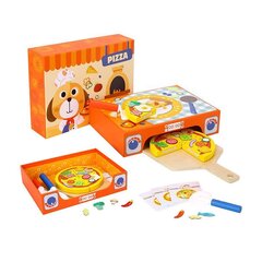 Puidust pitsa valmistamise komplekt Tooky Toy hind ja info | Tüdrukute mänguasjad | kaup24.ee