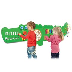Multifunktsionaalne puidust seinale riputatav mäng - Krokodill 175 cm Viga hind ja info | Arendavad mänguasjad | kaup24.ee