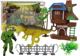 Suur Jurassic Dinosauruse komplekt koos puumaja abil hind ja info | Poiste mänguasjad | kaup24.ee