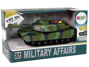 Военный танк со звуками, зеленый цена и информация | Игрушки для мальчиков | kaup24.ee