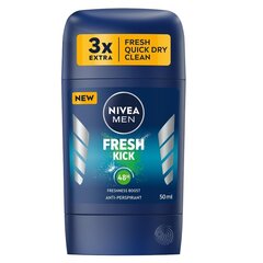 Pulkdeodorant Nivea Men Fresh Kick, 50ml hind ja info | Deodorandid | kaup24.ee