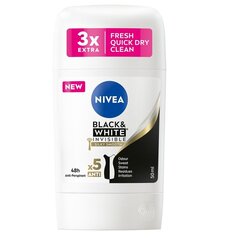 Higistamisvastane pulkdeodorant Nivea Black&White Invisible Silky Smooth, 50ml hind ja info | Deodorandid | kaup24.ee