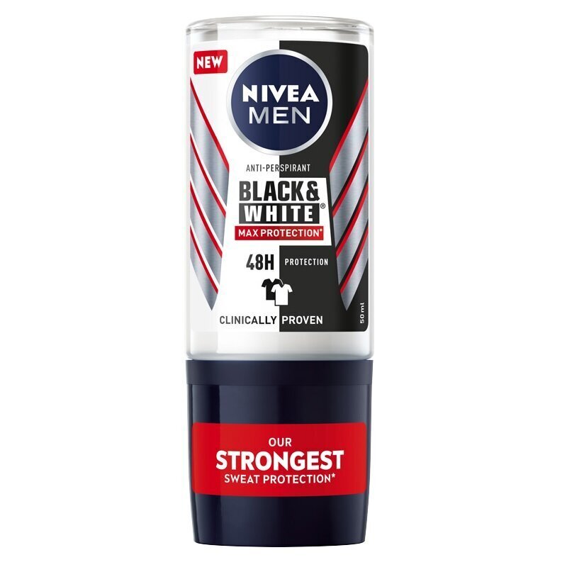 Higistamisvastane rulldeodorant Nivea Men Black & White Mac Protection 48H, 50ml цена и информация | Deodorandid | kaup24.ee