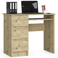Письменный стол Akord A-6 90, коричневый цвет цена и информация | Компьютерные, письменные столы | kaup24.ee