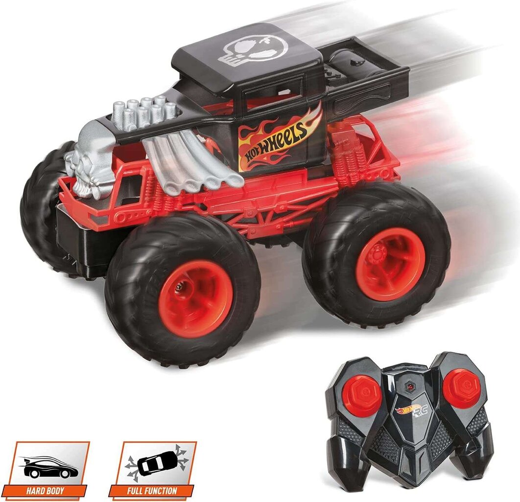 Kaugjuhitav sõiduk Bone Shaker Hot Wheels Monster Trucks hind ja info | Poiste mänguasjad | kaup24.ee