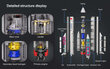 Klotsidest Disainer CaDA Blocks Model Space Rocket Long March 5 Casci 76 cm, 1500 tükki цена и информация | Klotsid ja konstruktorid | kaup24.ee