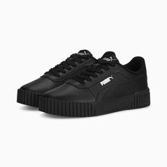 Laste vabaajajalats Puma Carina 2,0 386185*10, must/hõbedane 4065452472887 цена и информация | Детская спортивная обувь | kaup24.ee