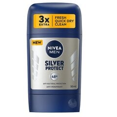Карандаш-антиперспирант Nivea Men Silver Protect, 50мл цена и информация | Дезодоранты | kaup24.ee