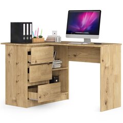 Письменный стол Akord B16 124, коричневый цвет цена и информация | Компьютерные, письменные столы | kaup24.ee