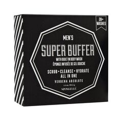 Спонж для тела, пропитанный мужским гелем для душа Spongelle Super Buffer Verbena Absolut, 99,2 г цена и информация | Масла, гели для душа | kaup24.ee