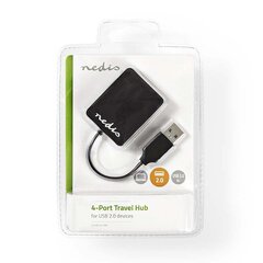Nedis UHUBU2410BK USB Hub - Splitter цена и информация | Адаптеры и USB-hub | kaup24.ee