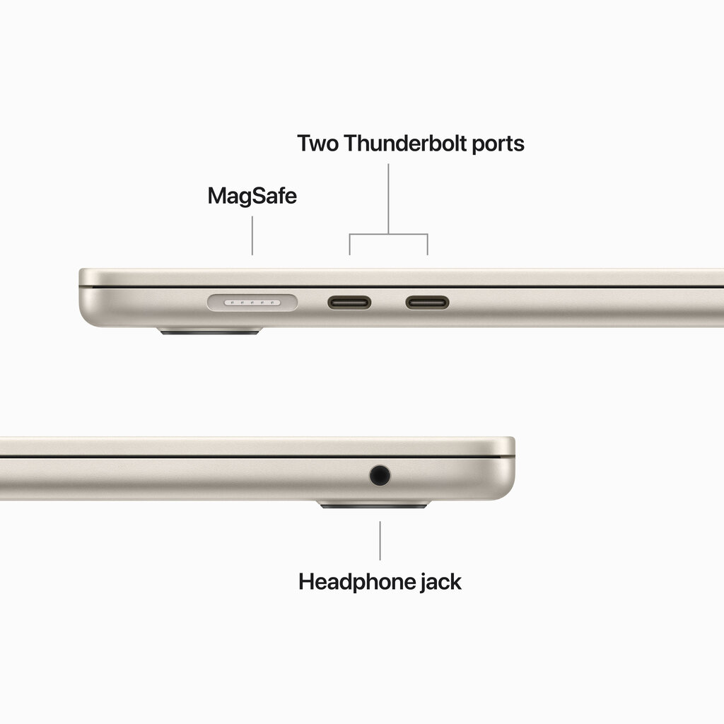 Macbook Air 15” Apple M2 8C CPU, 10C GPU/8GB/256GB SSD/Starlight/INT - MQKU3ZE/A hind ja info | Sülearvutid | kaup24.ee