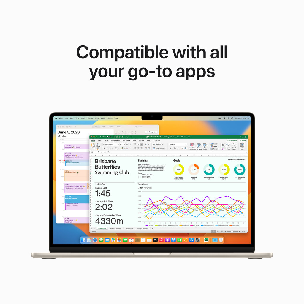 Macbook Air 15” Apple M2 8C CPU, 10C GPU/8GB/256GB SSD/Starlight/INT - MQKU3ZE/A цена и информация | Sülearvutid | kaup24.ee