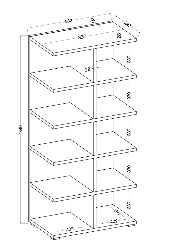 Riiul ADRK Furniture Morrison, pruun hind ja info | Riiulid | kaup24.ee