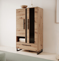 Витрина ADRK Furniture Aria 140, коричневый/черный цвет цена и информация | Витрины, серванты | kaup24.ee