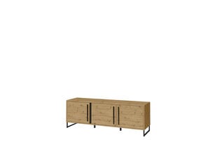 Низкий шкаф ADRK Furniture Aria, коричневый/черный цвет цена и информация | Шкафчики в гостиную | kaup24.ee