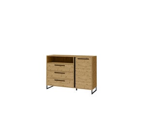 Комод ADRK Furniture Aria 1D3S, коричневый цвет цена и информация | Комоды | kaup24.ee