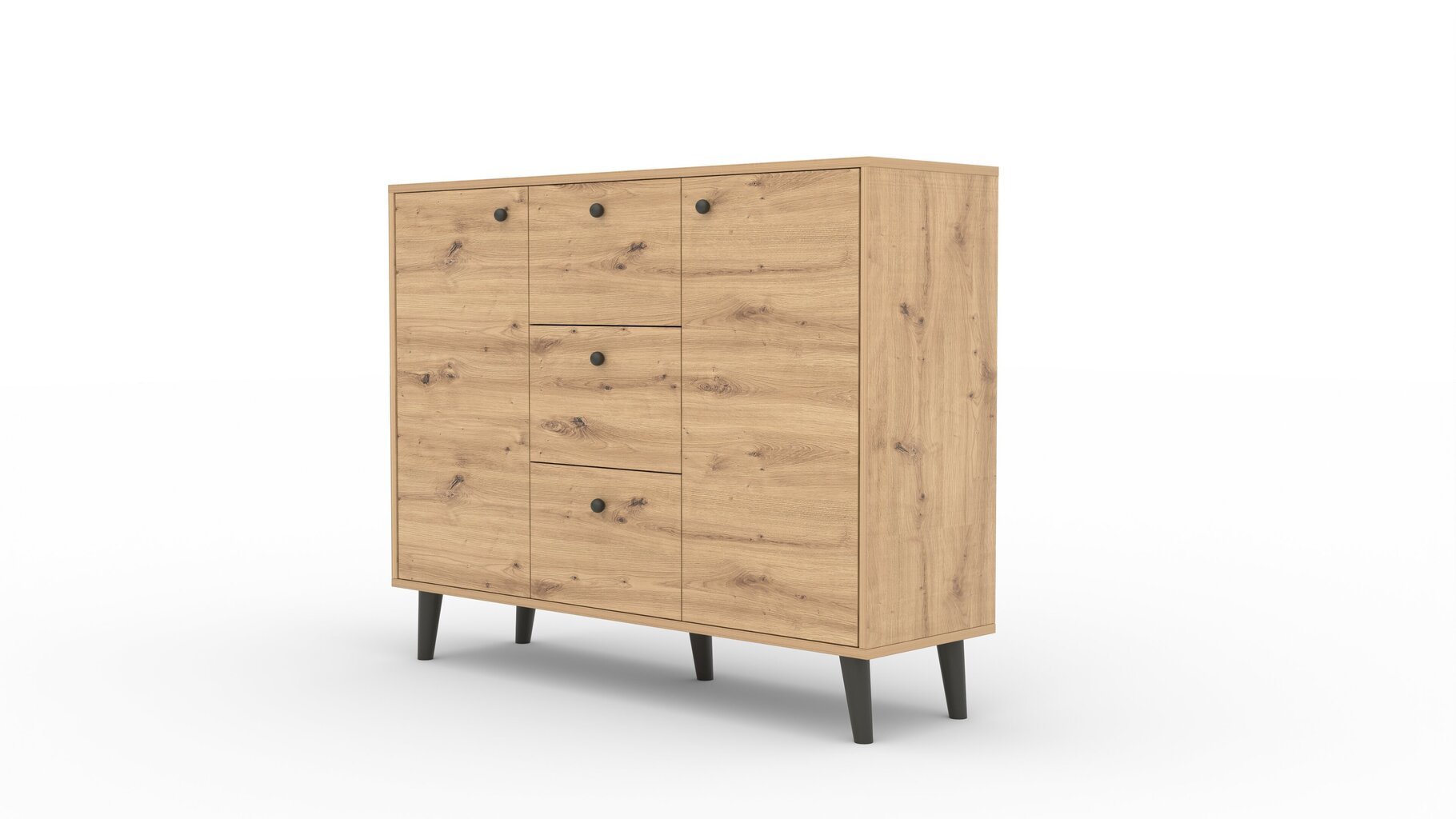 Kummut ADRK Furniture Besa 2D3S, pruun/must hind ja info | Kummutid | kaup24.ee