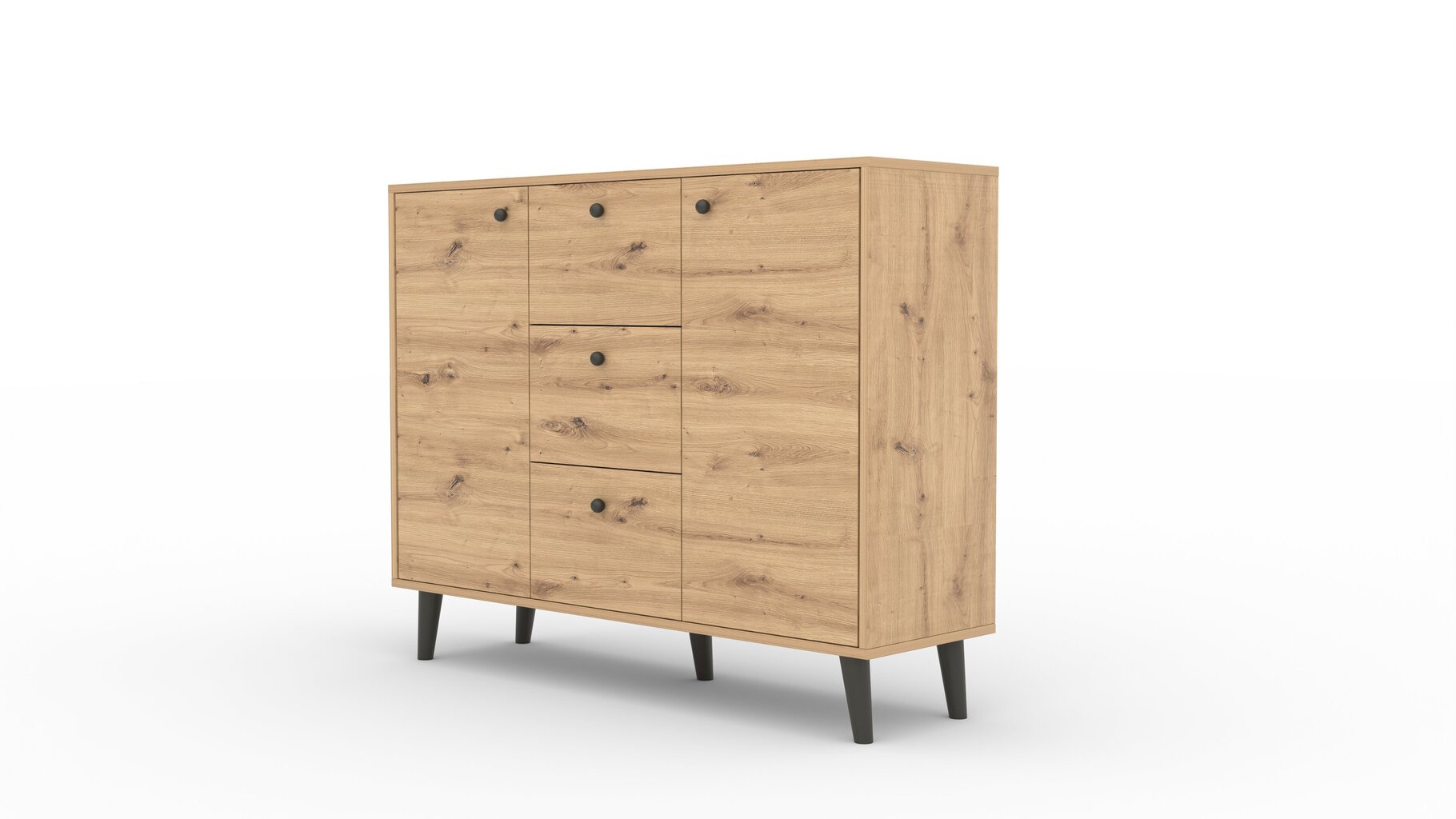 Kummut ADRK Furniture Besa 2D3S, pruun/must цена и информация | Kummutid | kaup24.ee