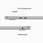 Macbook Air 15” Apple M2 8C CPU, 10C GPU/8GB/256GB SSD/Silver/INT - MQKR3ZE/A цена и информация | Sülearvutid | kaup24.ee