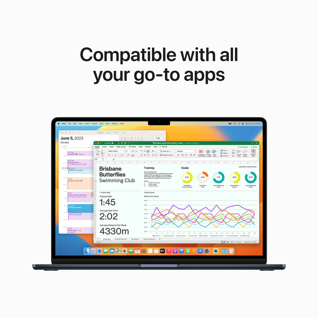 Macbook Air 15” Apple M2 8C CPU, 10C GPU/8GB/512GB SSD/Midnight/INT hind ja info | Sülearvutid | kaup24.ee