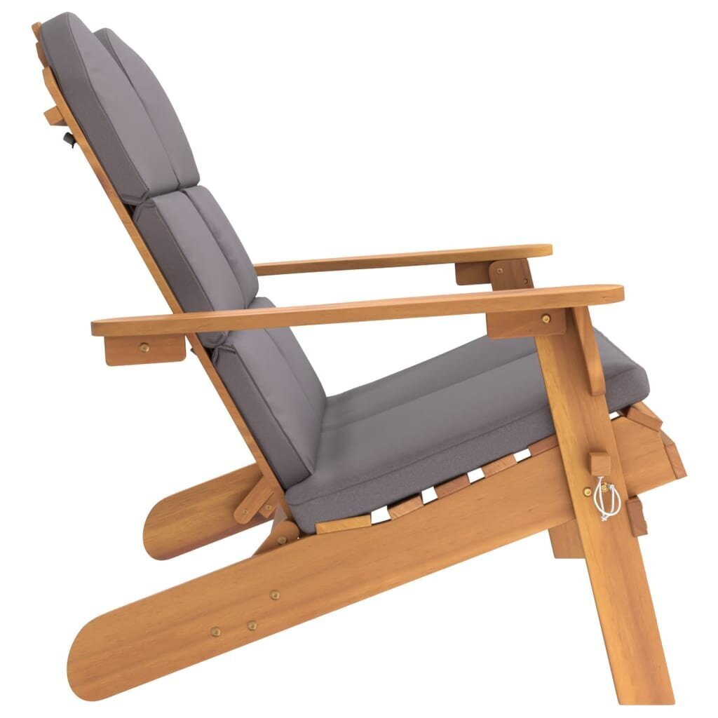 vidaXL Adirondack aiapink patjadega, 126 cm, akaatsiapuit цена и информация | Aiapingid | kaup24.ee