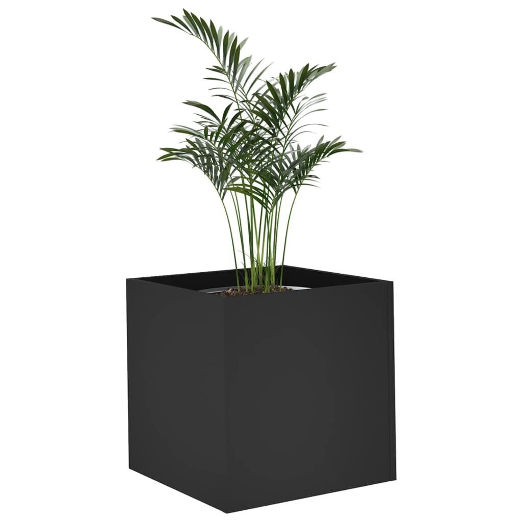 vidaXL taimekast, must, 40 x 40 x 40 cm, tehispuit hind ja info | Lillekastid | kaup24.ee