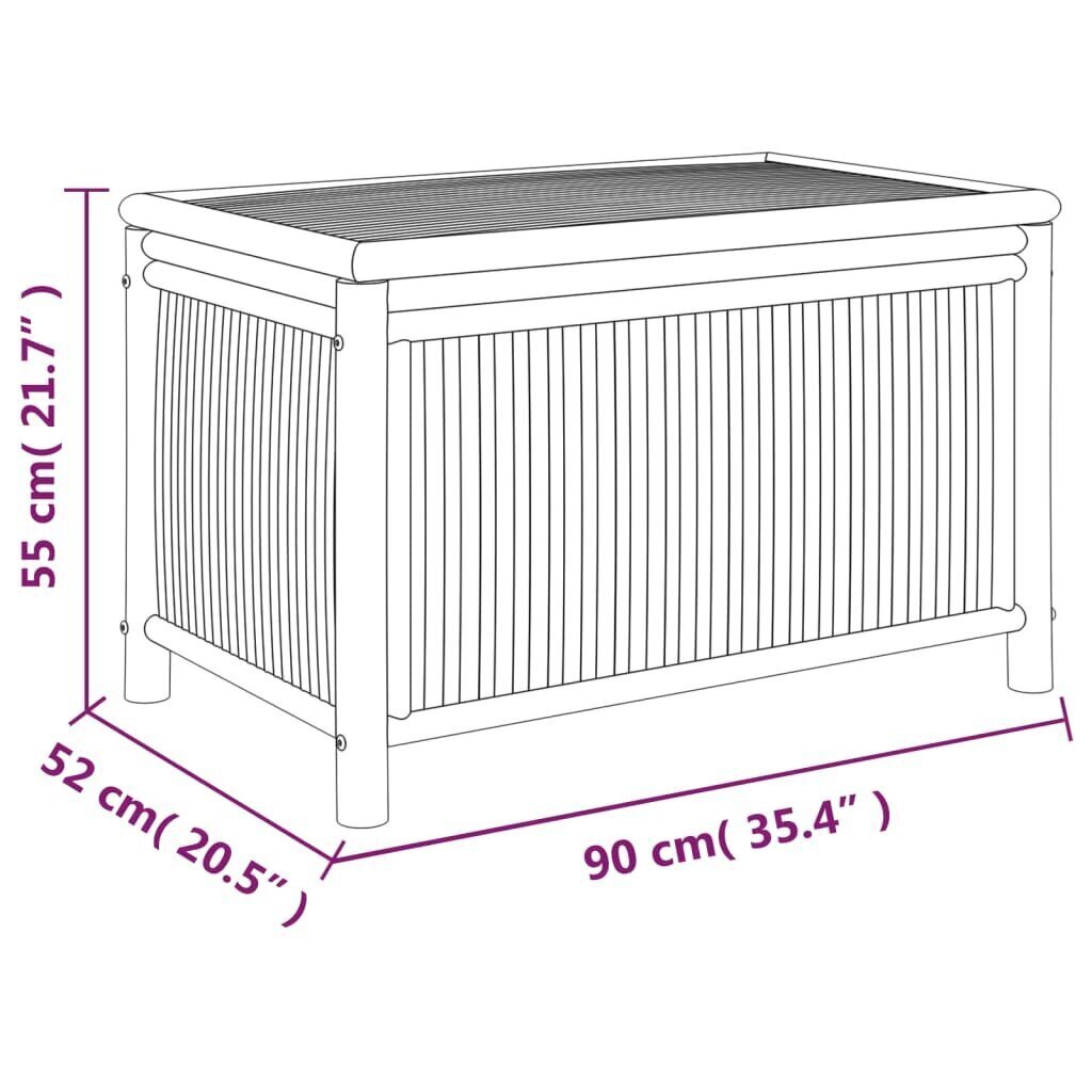 vidaXL aia hoiukast, 90 x 52 x 55 cm, bambus hind ja info | Kompostrid, prügikonteinerid | kaup24.ee