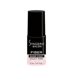 Klaaskiust alus geellakk Sincero Salon, Milky pink, 6 ml цена и информация | Лаки для ногтей, укрепители для ногтей | kaup24.ee