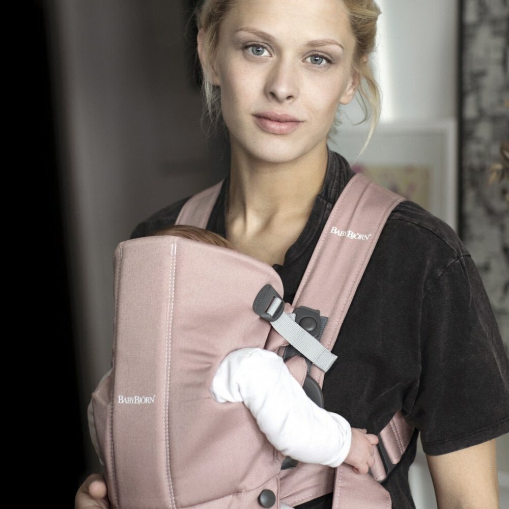 BabyBjorn Baby Carrier Mini Cotton, dusty pink цена и информация | Kõhukotid | kaup24.ee