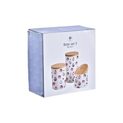 Säilitusnõu Dkd Home Decor Naturaalne Valge Mitmevärviline Bambus Keraamika 10 x 10 x 17 cm hind ja info | Toidu säilitusnõud | kaup24.ee