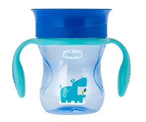 Чашка Chicco 360', синяя, с 12 месяцев, 200 мл цена и информация | Бутылочки и аксессуары | kaup24.ee
