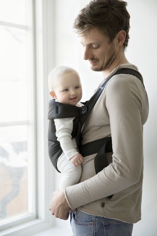 BabyBjorn Baby Carrier Mini Cotton, must цена и информация | Kõhukotid | kaup24.ee