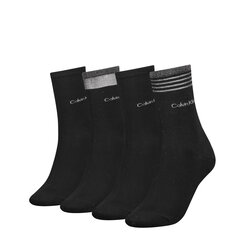 Calvin Klein naiste sokid 4pk, must цена и информация | Женские носки | kaup24.ee