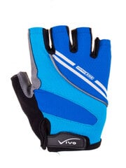 Велоперчатки Vivo синий/серый/черный,  размер M цена и информация | Велоперчатки | kaup24.ee