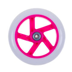 Колесо для самокатов розовый/белый, 145 мм цена и информация | Самокаты | kaup24.ee