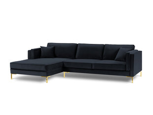Правый угловой диван Luis 5, темно-синий/золотой цвет цена и информация | Диваны | kaup24.ee