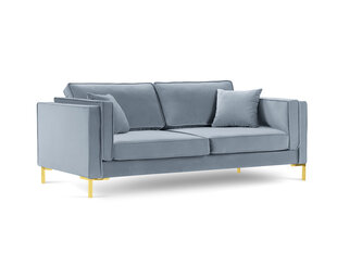 Трехместный диван Luis 3, голубой/золотой цвет цена и информация | Диваны | kaup24.ee