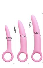 Silikoonist roosa anaaltapi komplekt 3 tk цена и информация | Наборы секс-товаров | kaup24.ee