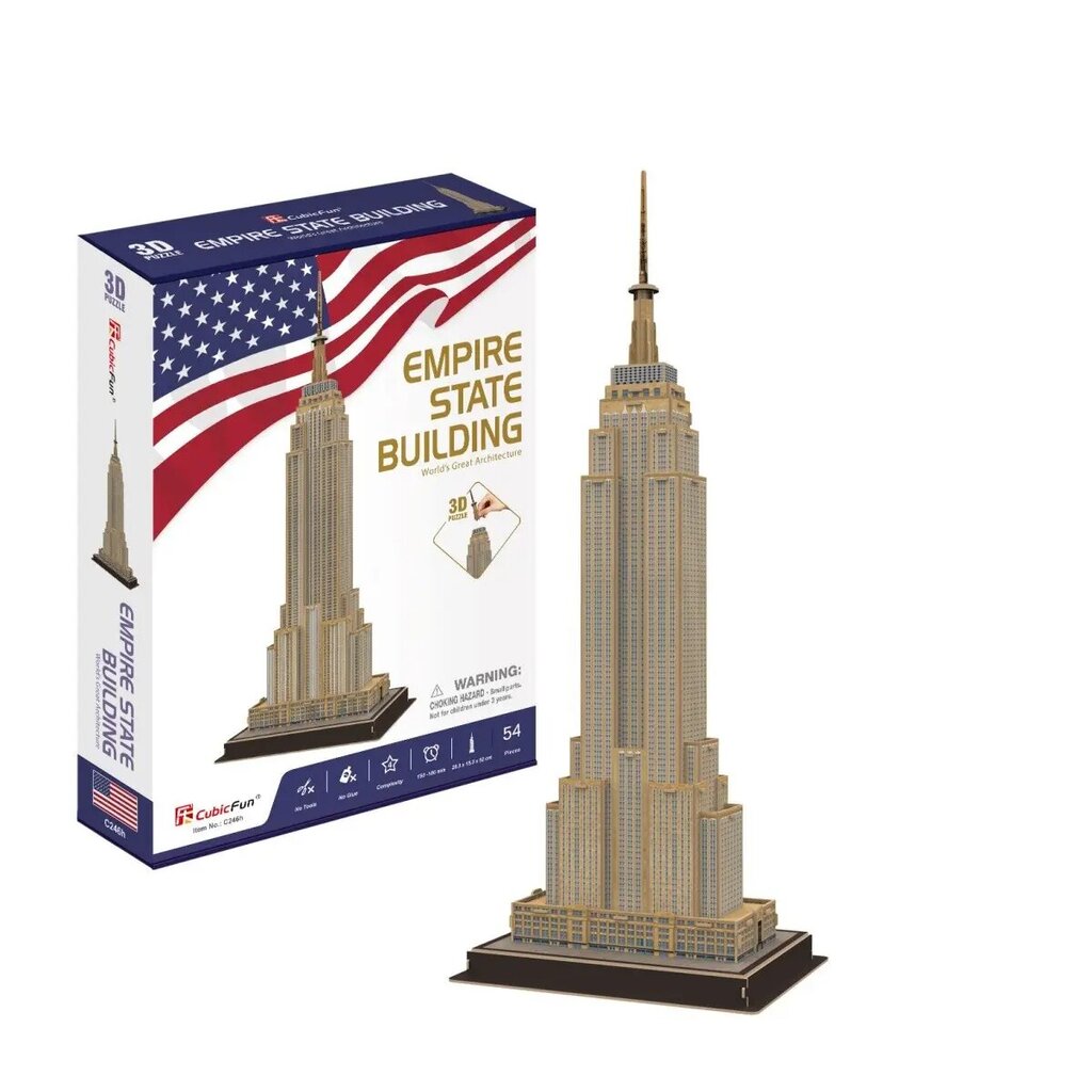 3D Puzzle Empire State Building 54 Teile hind ja info | Pusled | kaup24.ee